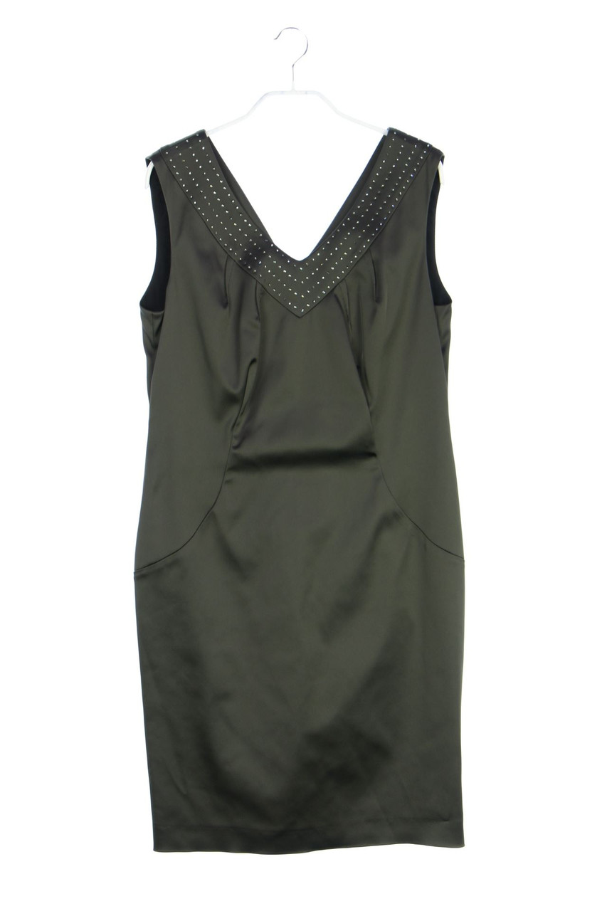 WALTER DUCHINI - Satin-Abendkleid mit Strass-Steinen - D 40