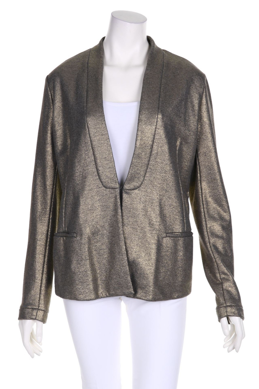 8PM - Jersey-Blazer im Smoking-Stil mit Metallic-Effekt - M