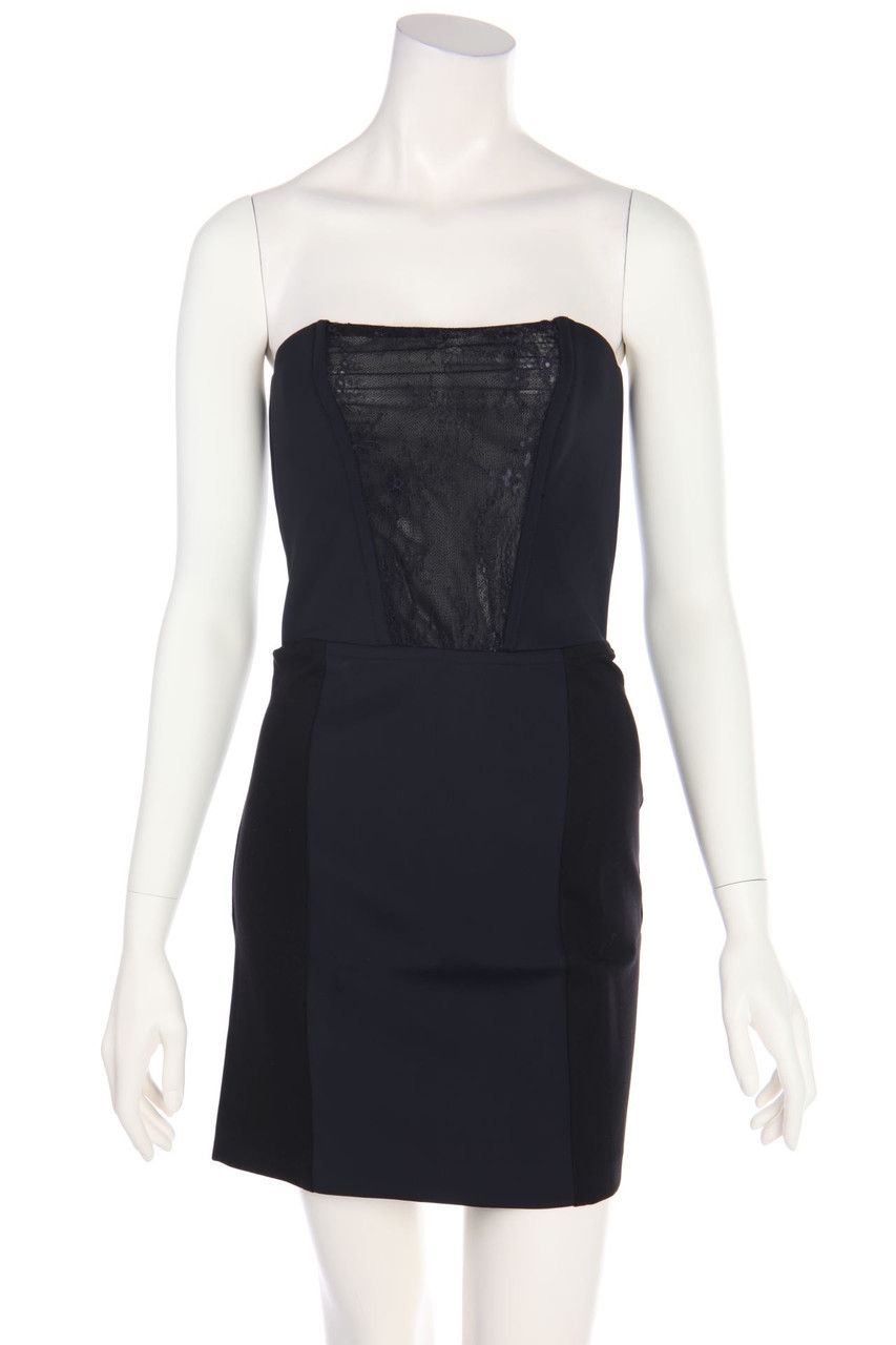 maje - Kleid mit Spitzen-Einsatz - D 38