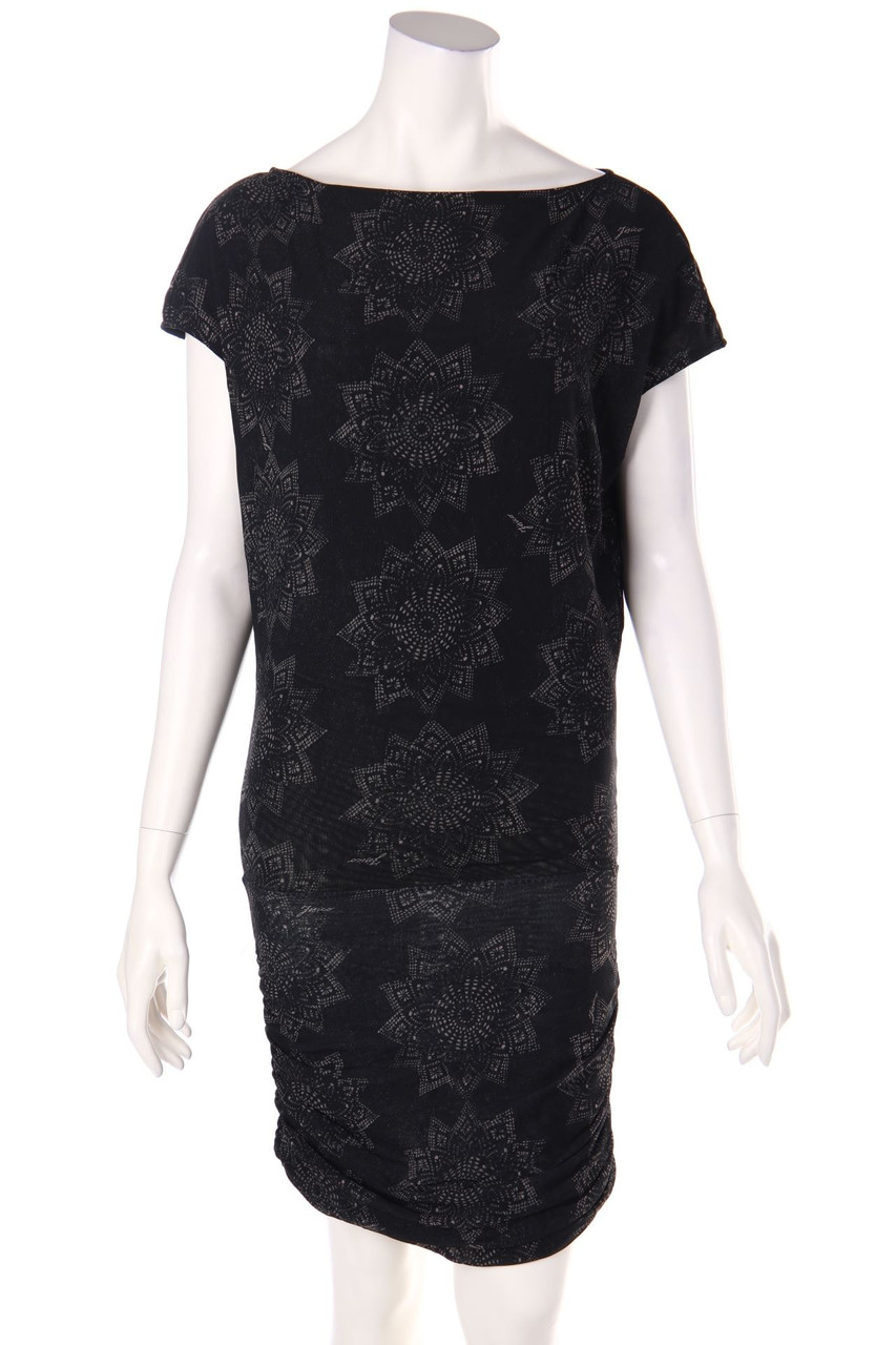 FISICO - Kleid mit Print mit Raffungen - S