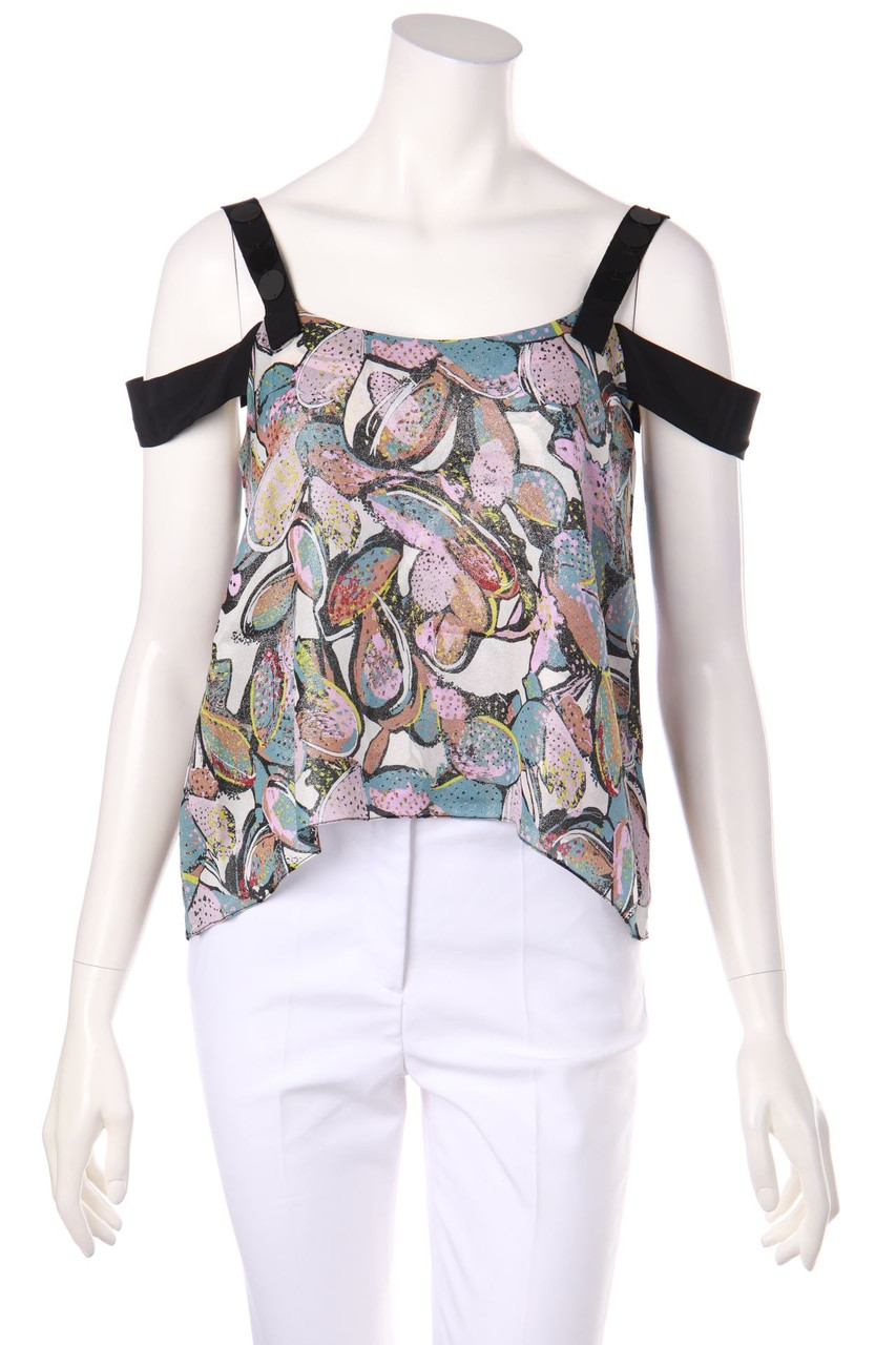 MAIYET - Top aus Seide mit Print - L