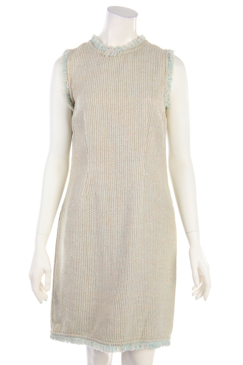 CHARLOTT - Bouclé-Kleid mit Fransen - XL