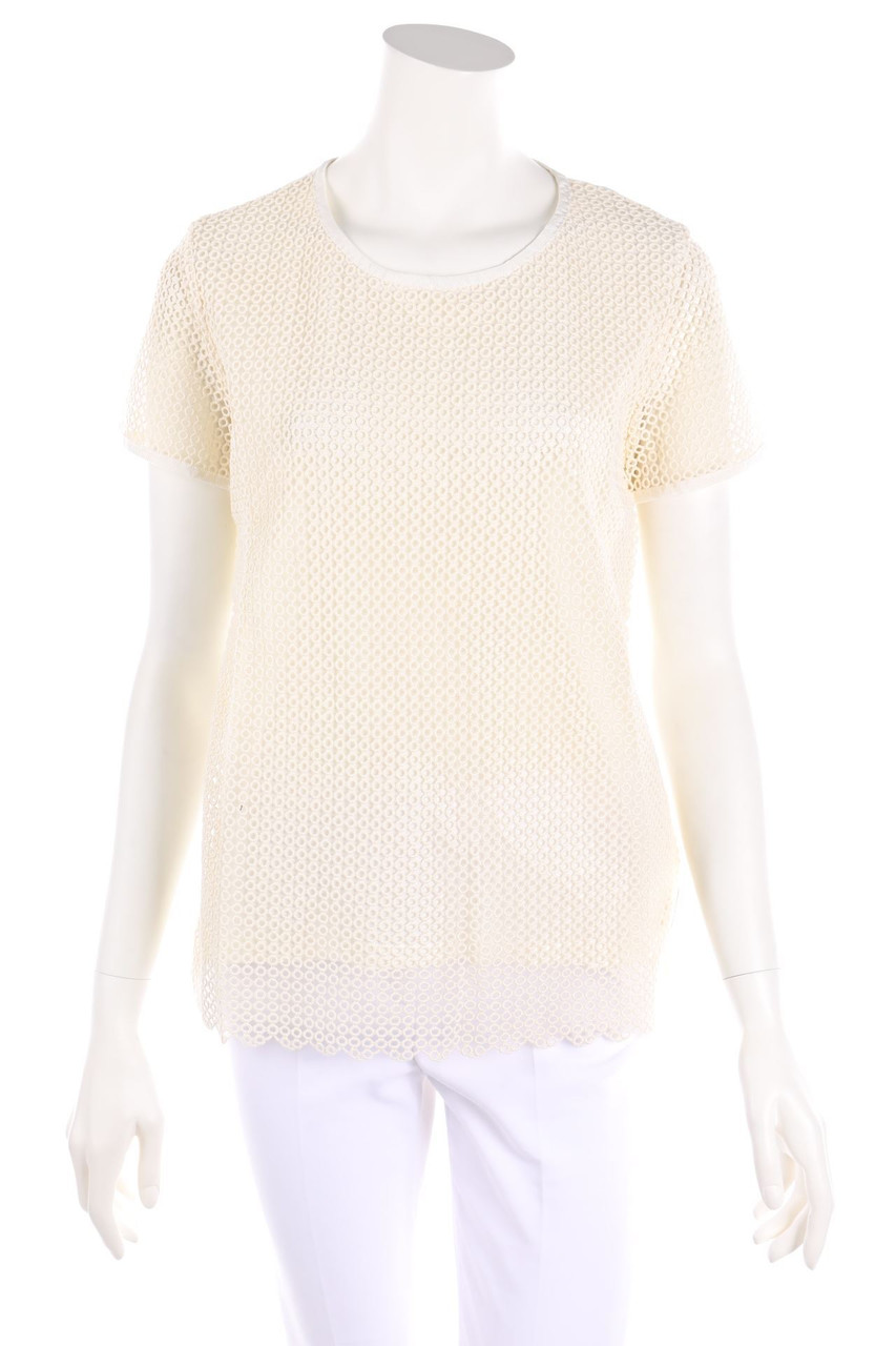 Moncler - Shirt mit Spitzen-Einsatz - XS