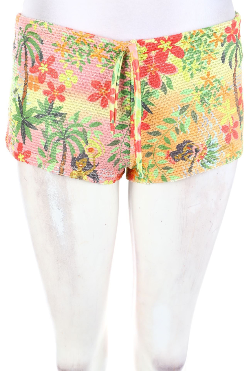 AGOGOA by PIN-UP STARS - Strand-Hotpants mit Tropical Print - D 36