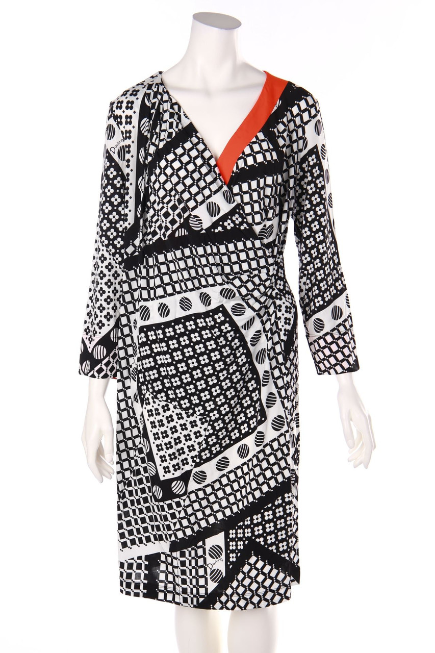 severi Darling - Kleid in Wickel-Optik mit Print - D 48