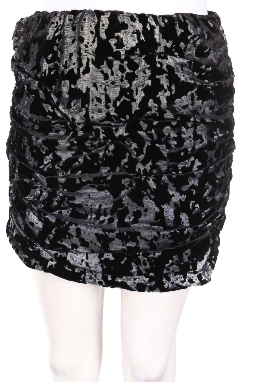 maje - Metallic-Minirock mit Seide - D 36