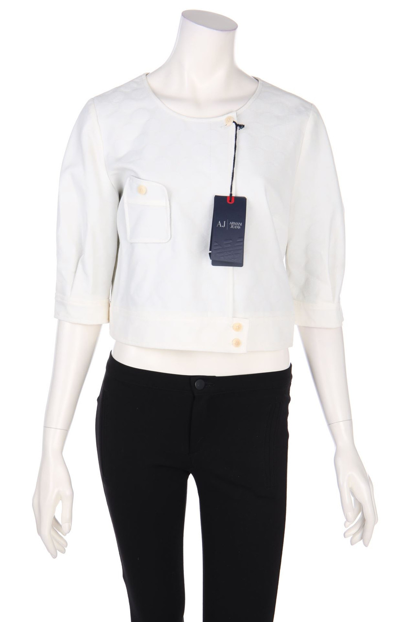 AJ ARMANI JEANS - Blazer-Jacke mit aufgesetzten Taschen - D 36