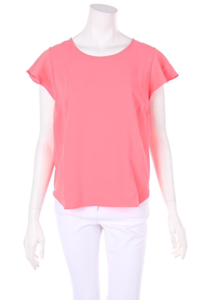 PAROSH - Kurzarm-Bluse mit Volants - M