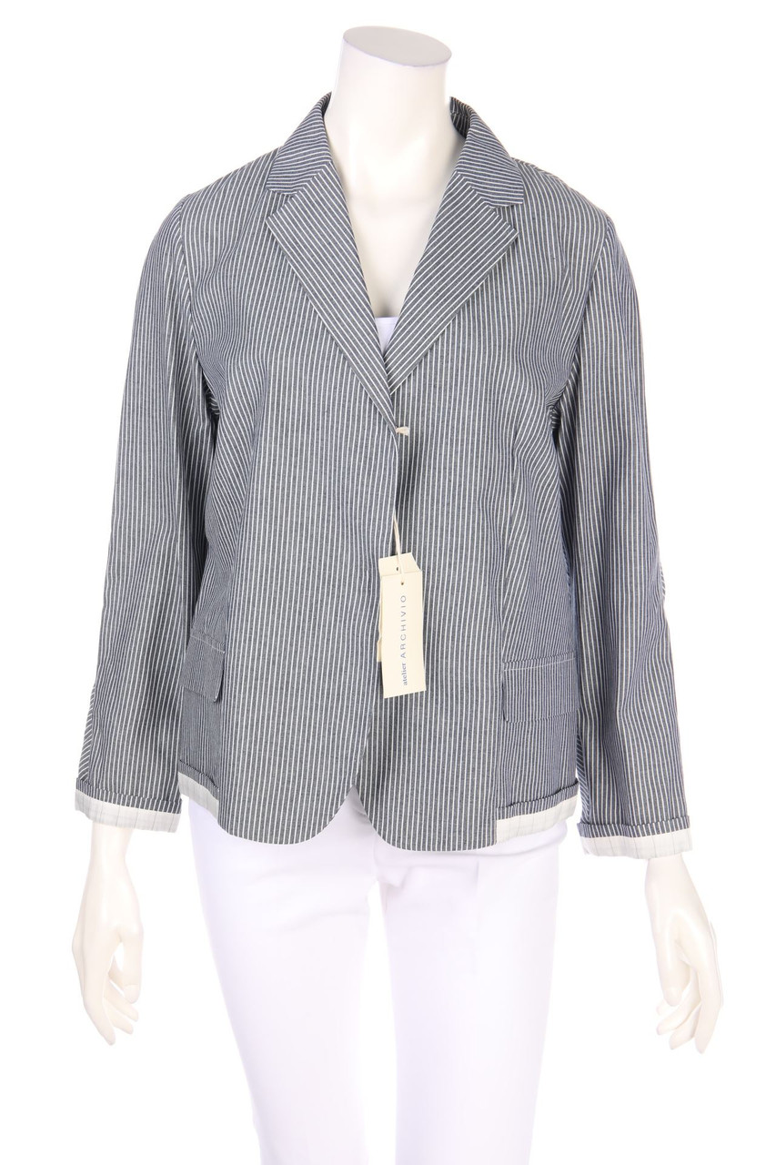 ATELIER ARCHIVIO - Blazer aus Leinen-Mix mit Streifen - D 40