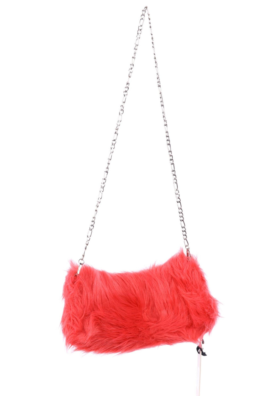 PINKO - Fake Fur-Clutch-Tasche mit Reißverschluss