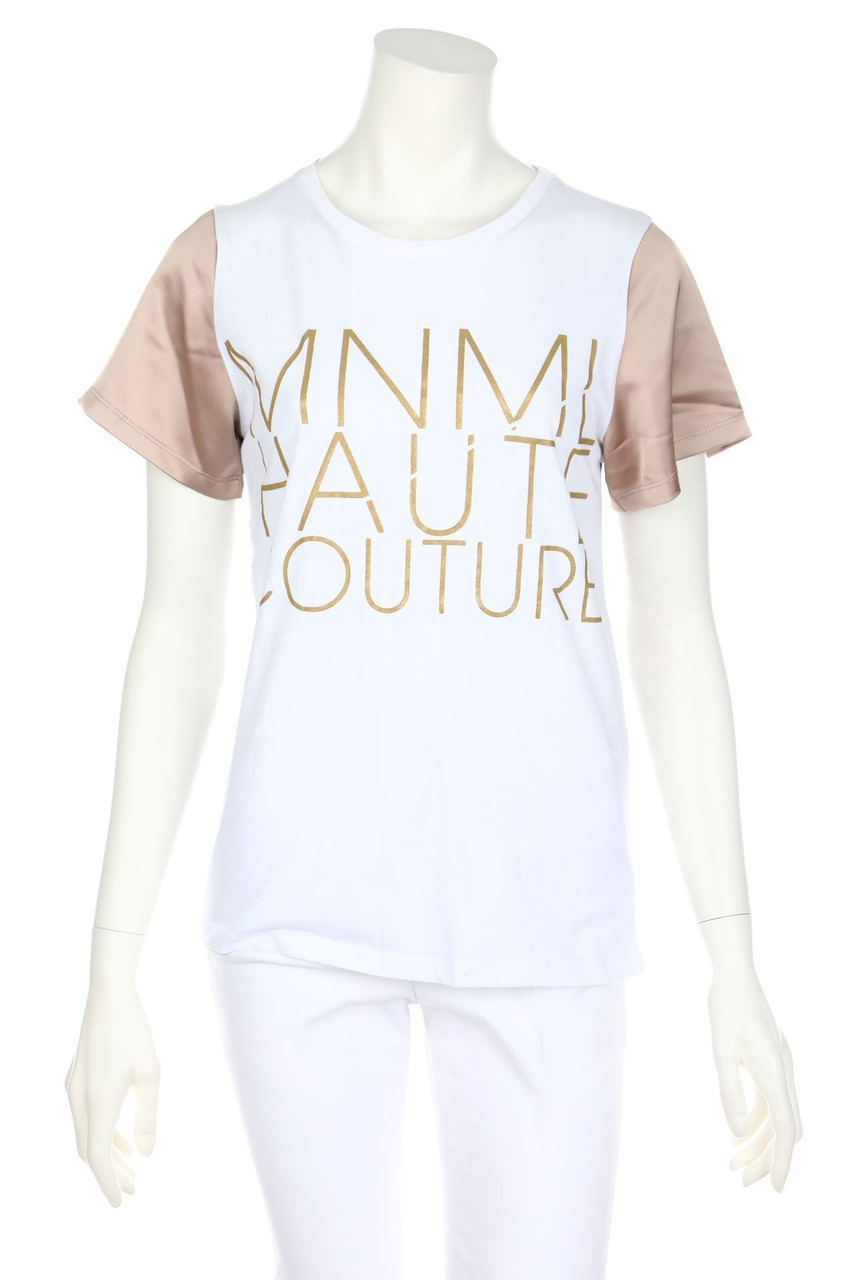 MNML COUTURE - Kurzarm-Shirt mit Logo-Print - S
