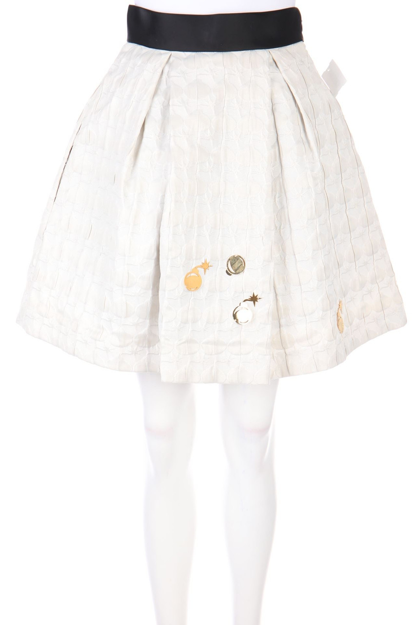 Simona Corsellini - Falten-Rock mit Applikationen - D 34