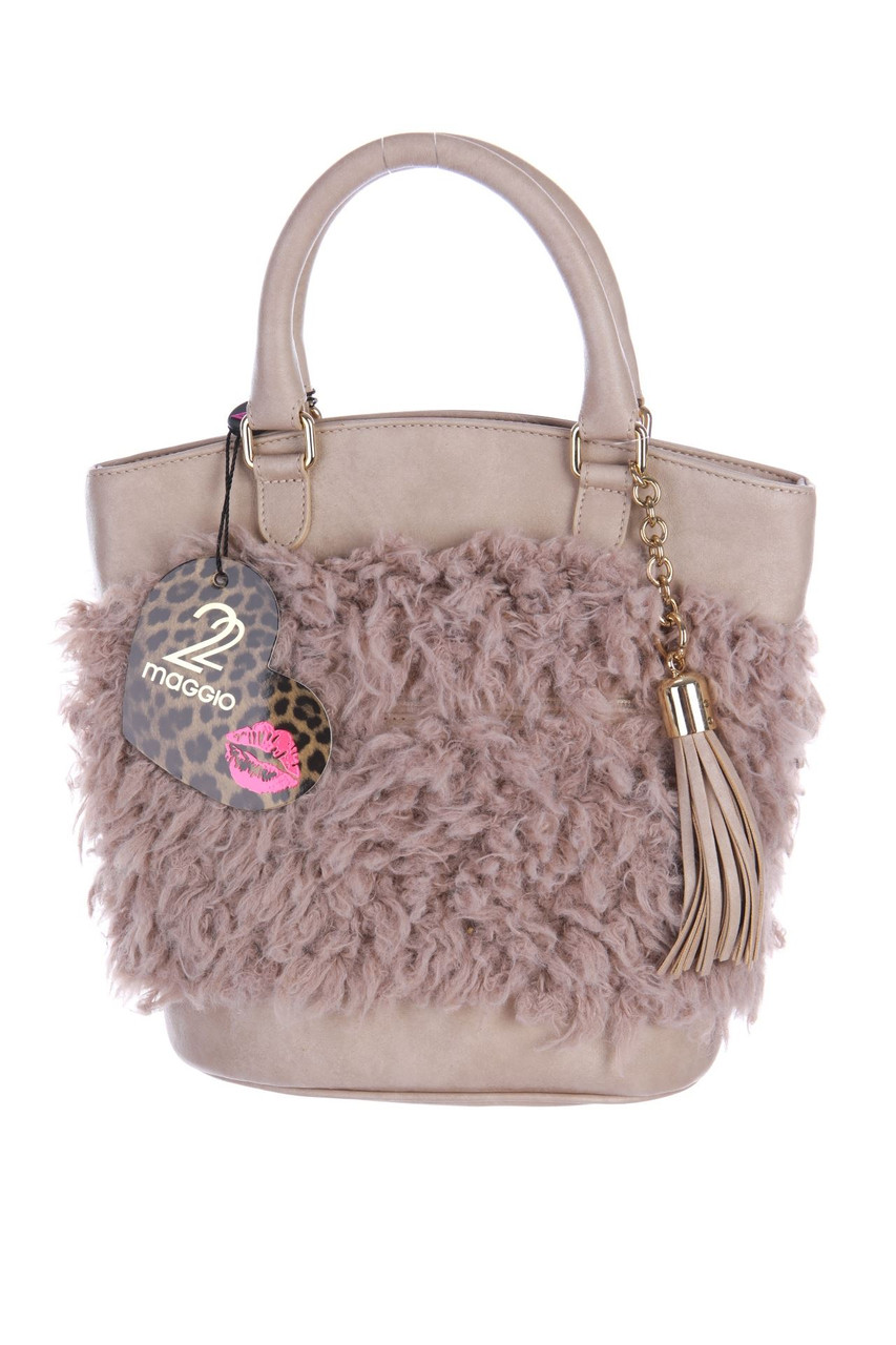 22 MAGGIO BY MARIA GRAZIA SEVERI - Fake Fur-Handtasche