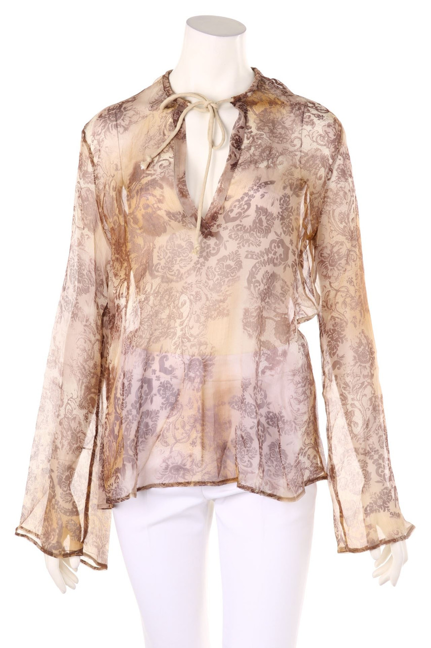 luk´s BY LUCA PECORARI - Chiffon-Bluse mit Print - L