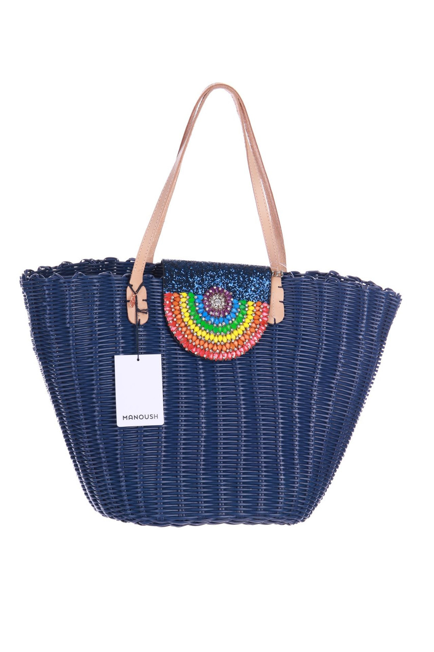 MANOUSH - Handtasche mit Schmuckstein-Applikation