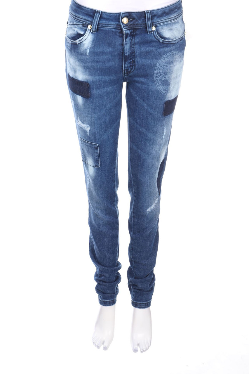 Just cavalli - Destroyed Skinny-Jeans mit Patches - W28