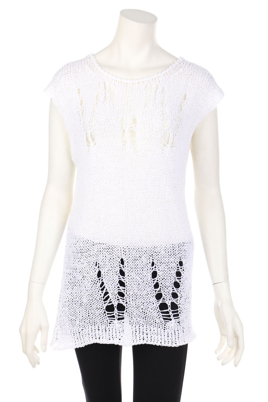 PAROSH - Strick-Top aus Lochstrick im Destroyed Look - L