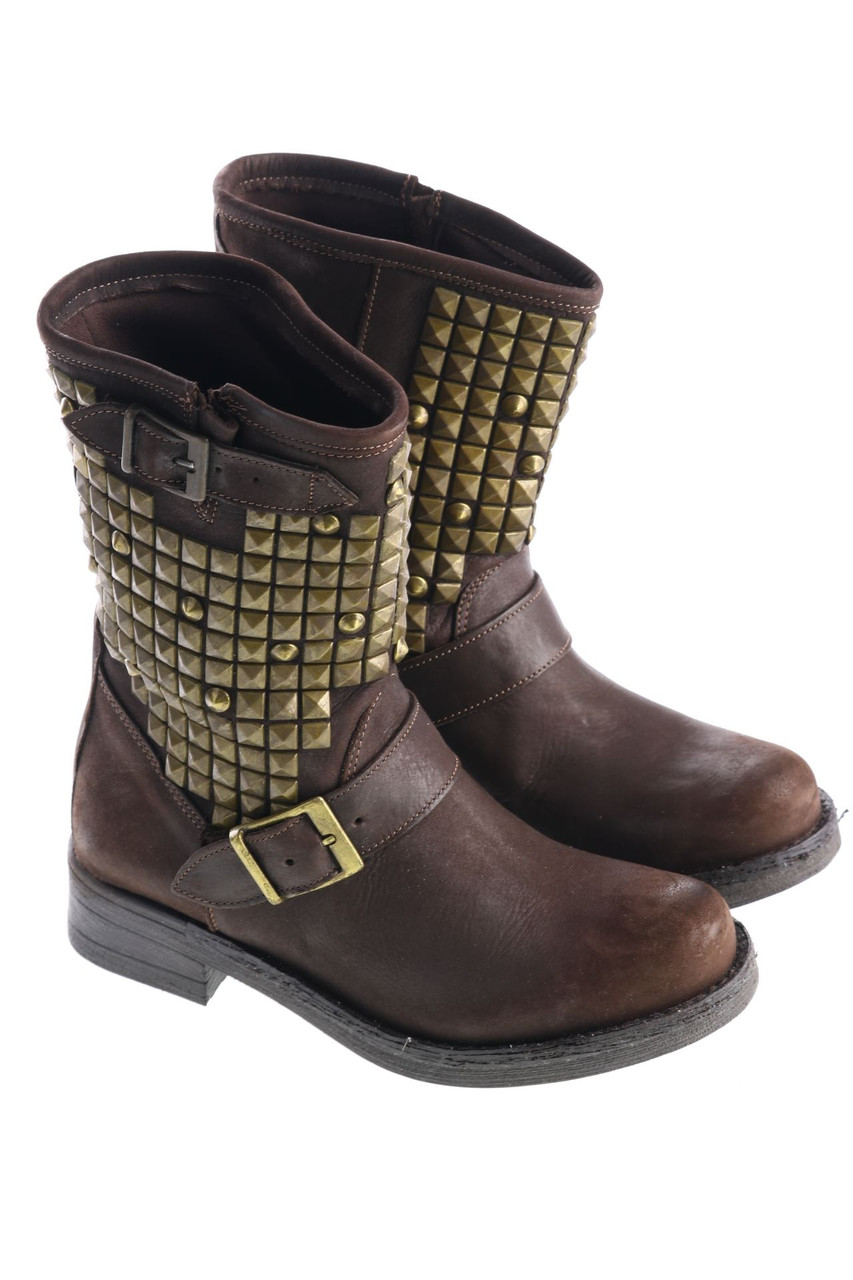 OPYUM - Leder-Stiefel mit Nieten