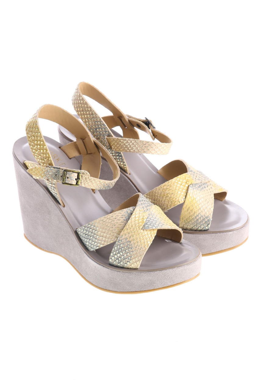 KORK EASE The Original - Wende-Sandaletten mit Metallic-Effekt