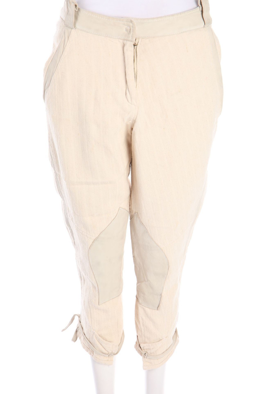 Le Cuir Perdu - Capri-Hose aus echtem Leder im Trachten-Stil - D 44