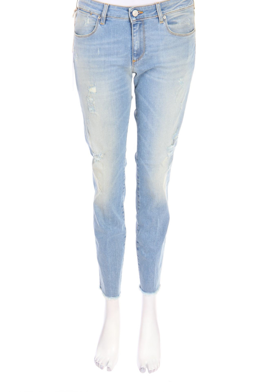 MAURO GRIFONI - Destroyed Skinny-Jeans mit Logo-Applikation - W28