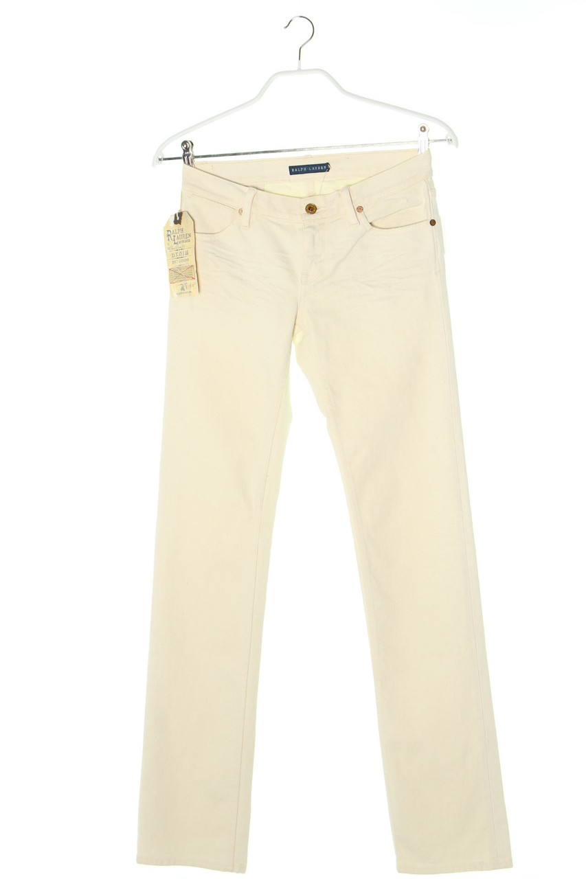 RALPH LAUREN - Used Look Straight Cut Jeans mit Logo-Patch - W26