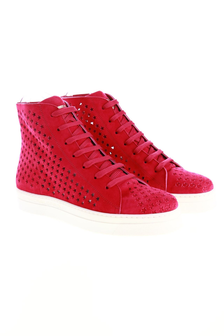 GIANCARLO PAOLI - High-Top Sneakers aus Leder mit Cut-outs