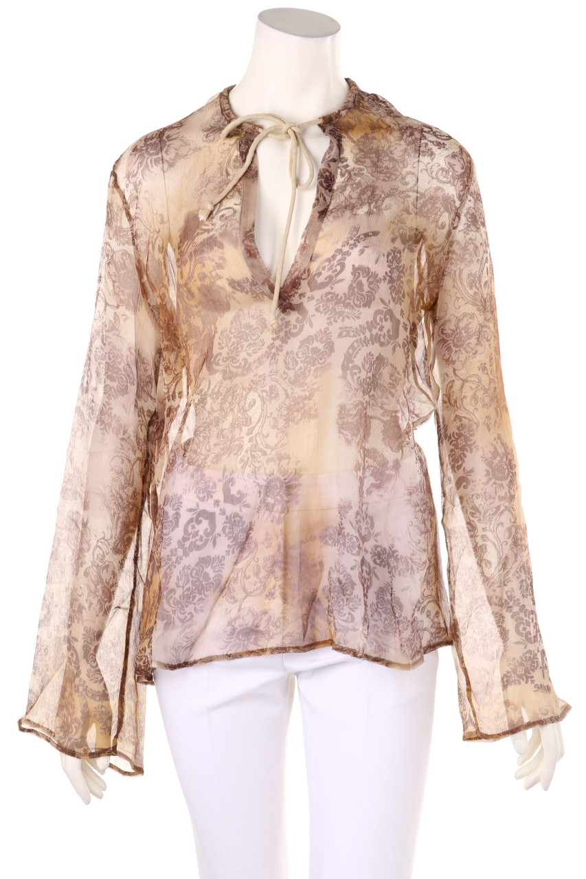 luk´s BY LUCA PECORARI - Chiffon-Bluse mit Print - M