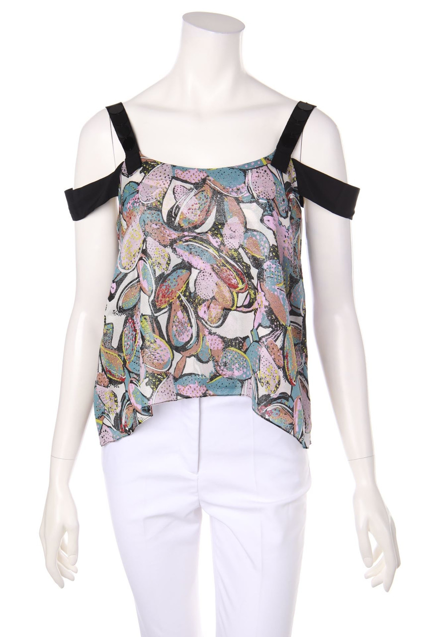 MAIYET - Top aus Seide mit Print - L