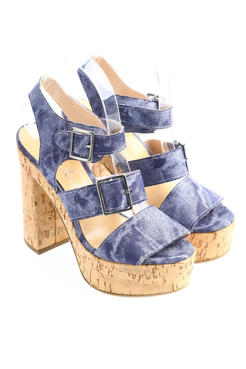 Get it - Plateau-Sandaletten in Denim-Optik