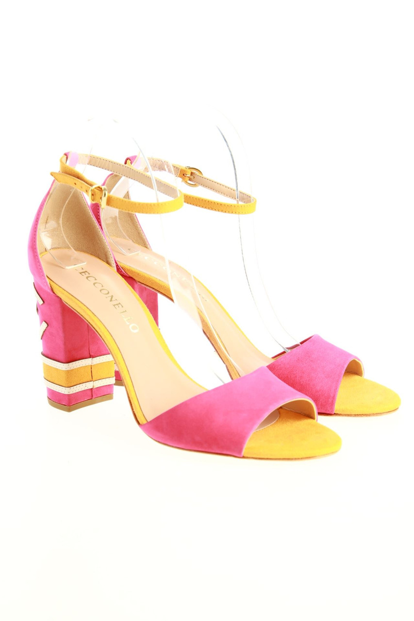 CECCONELLO - Veloursleder-Sandaletten mit Applikationen