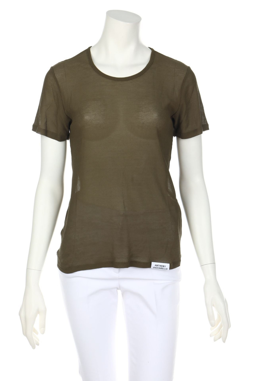 ANTHONY VACCARELLO NOIR - Kurzarm-Shirt mit Logo-Badge - D 32