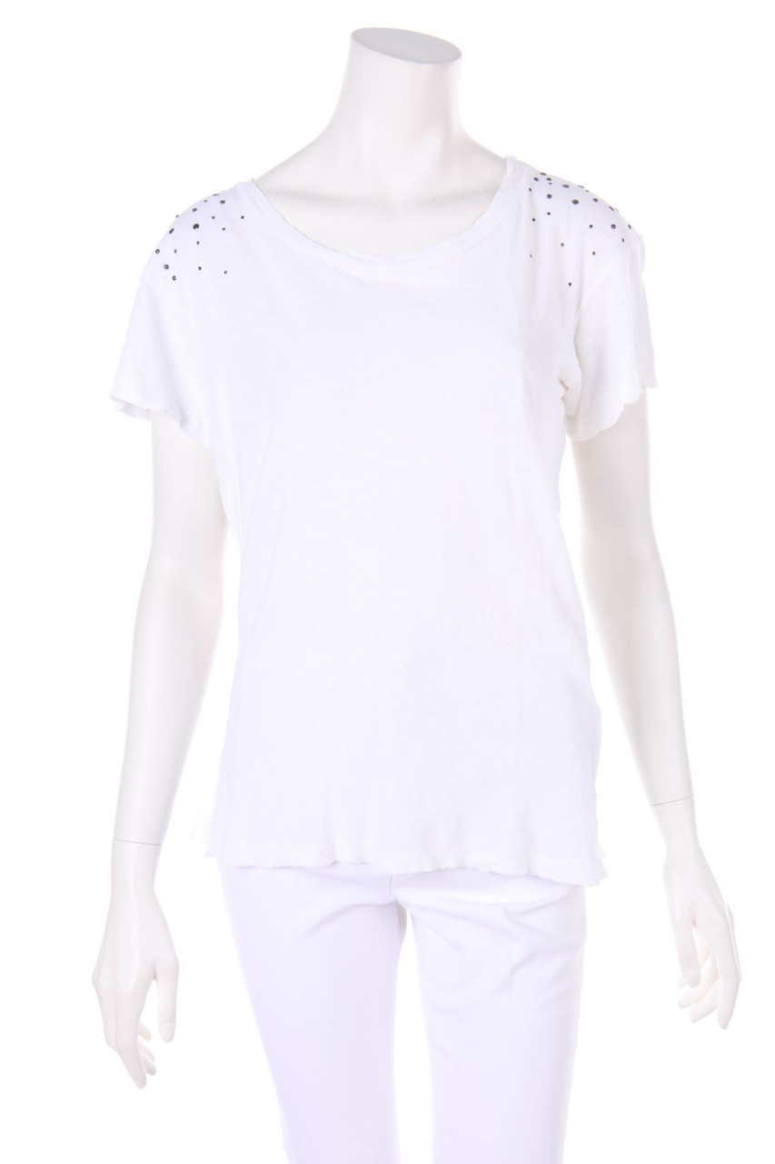 CURRENT/ELLIOTT - Shirt mit Schmuckstein-Applikation - D 32