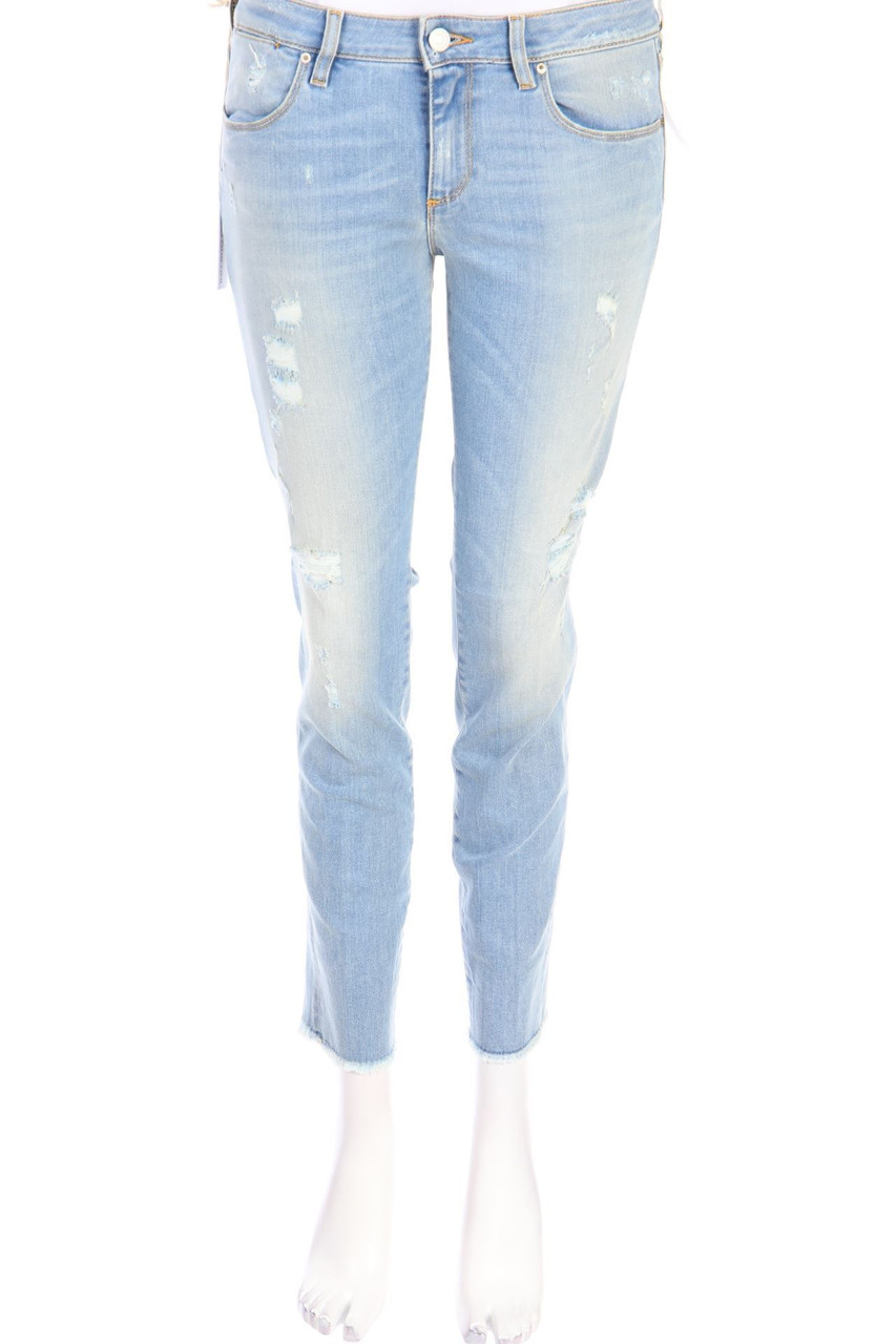 MAURO GRIFONI - Destroyed Skinny-Jeans mit Logo-Applikation - W26