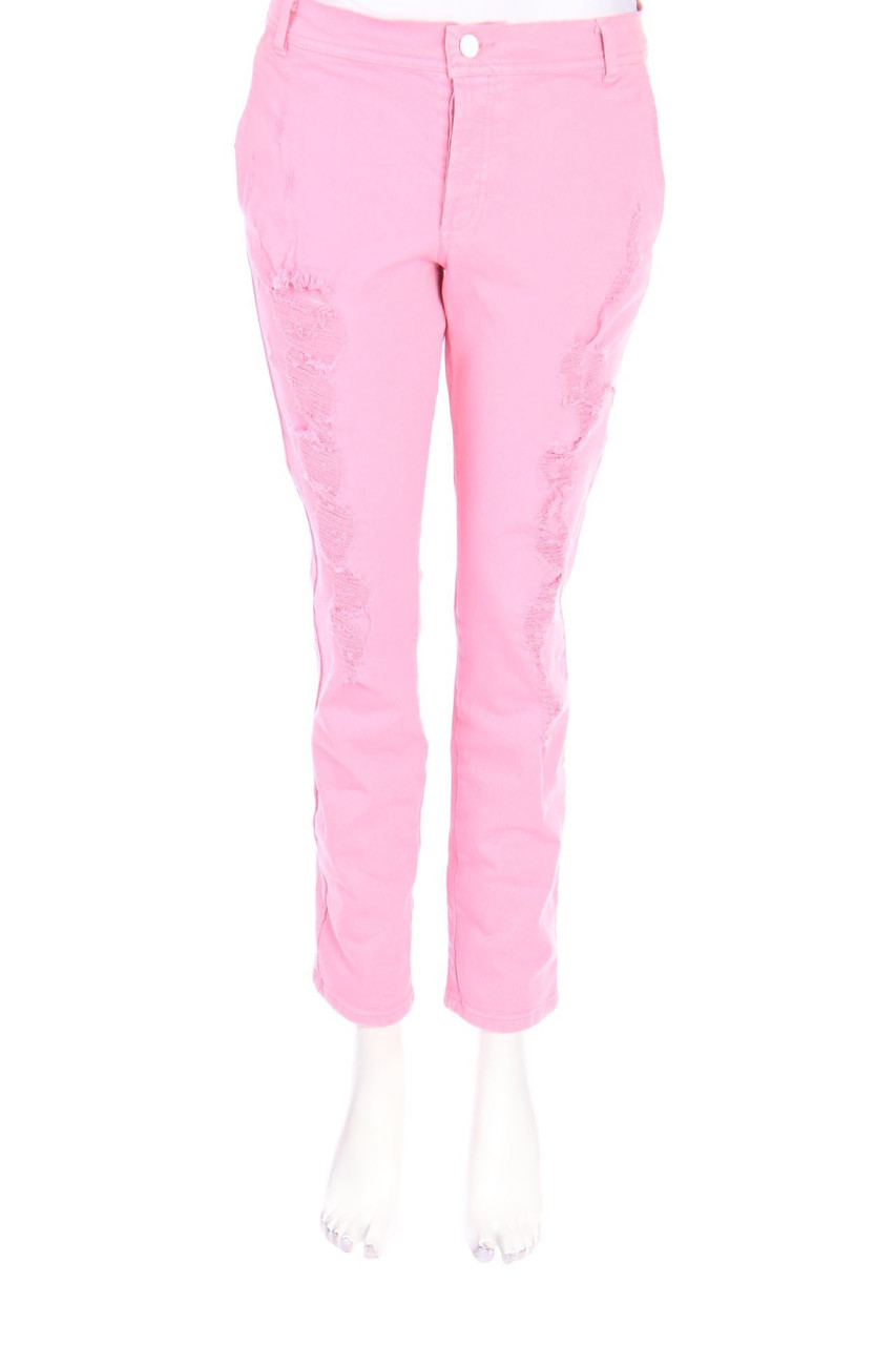 ICEBERG - Destroyed Straight Cut Jeans mit Stretch - D 40