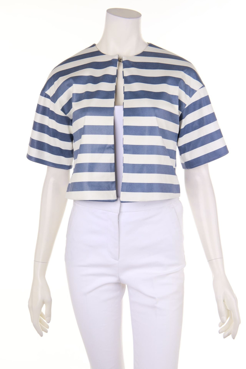 PINK AMBER - Cropped-Jacke mit Streifen - S