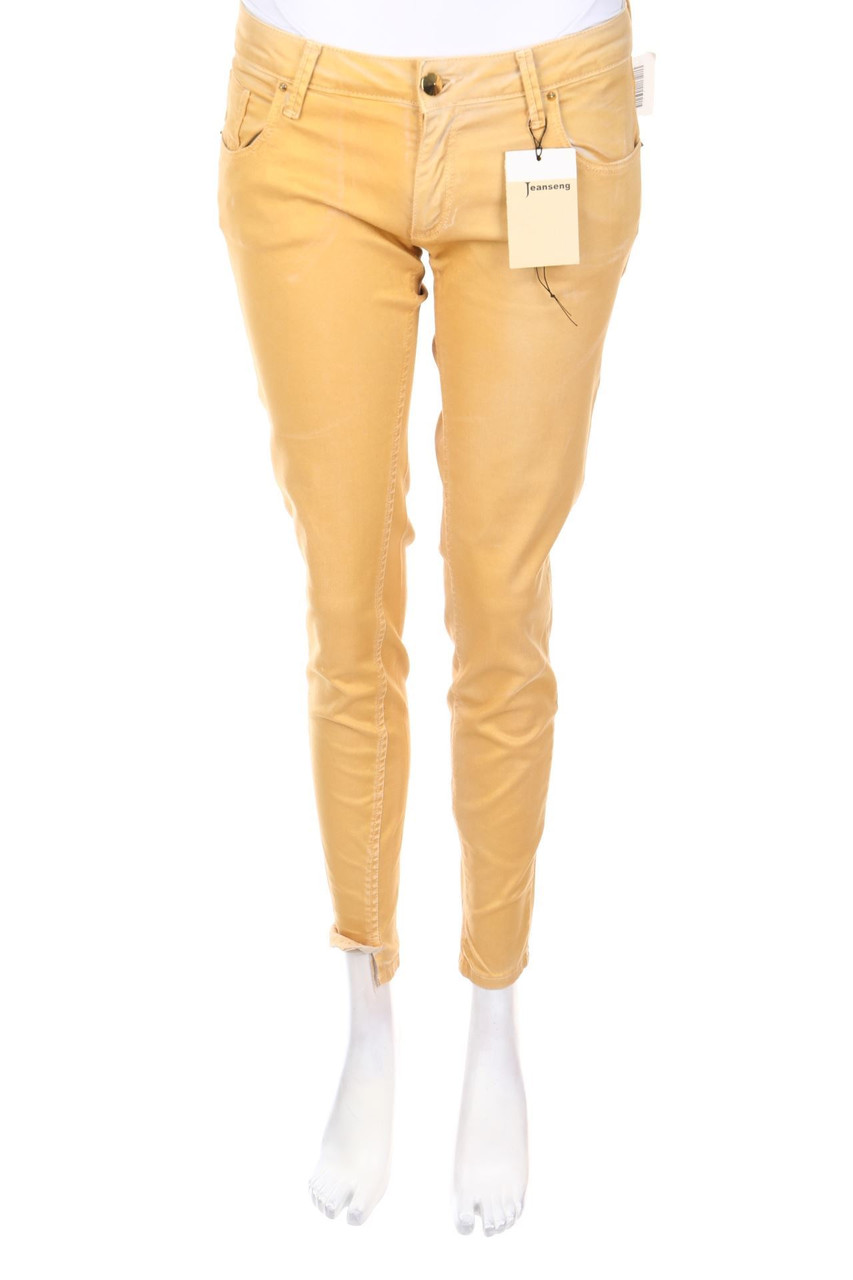 Jeanseng - Coated Skinny-Jeans mit Metallic-Effekt - W28