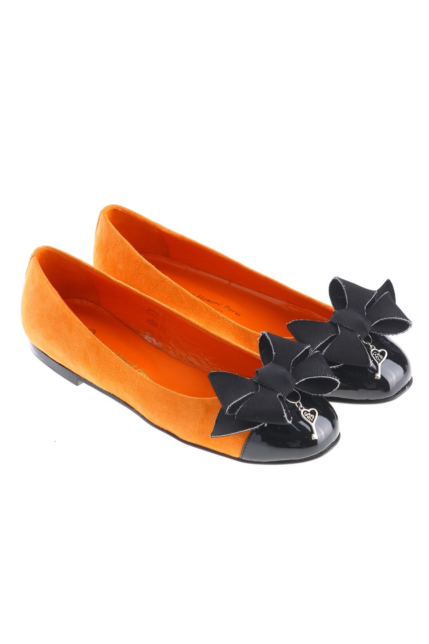 Saint-Honoré Paris Souliers - Veloursleder-Ballerinas mit Schleife