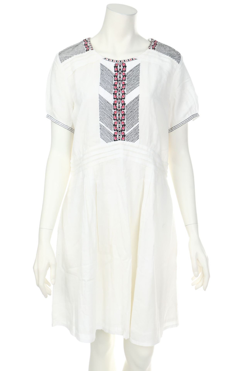 PAUL & JOE - Baumwoll-Kleid im Boho-Stil mit Stickereien - D 40