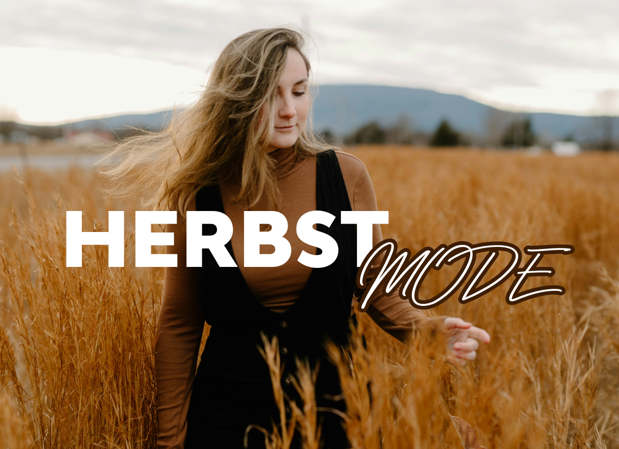 Herbstmode Banner mit der Aufschrift Herbstmode