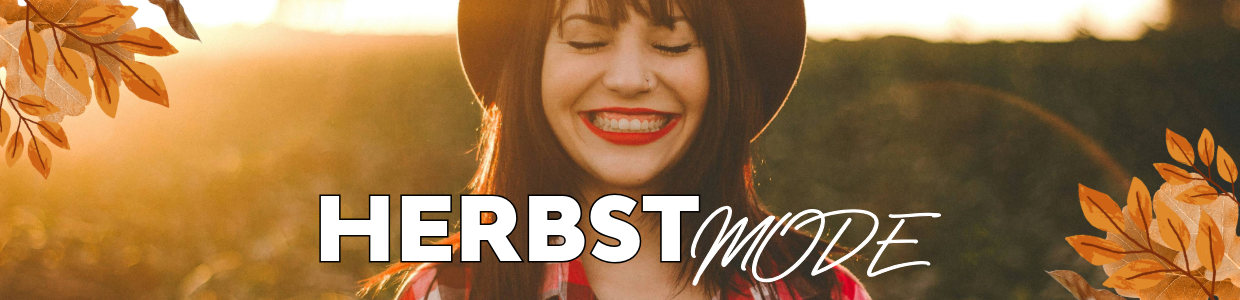 Banner mit der Aufschrift Herbstmode