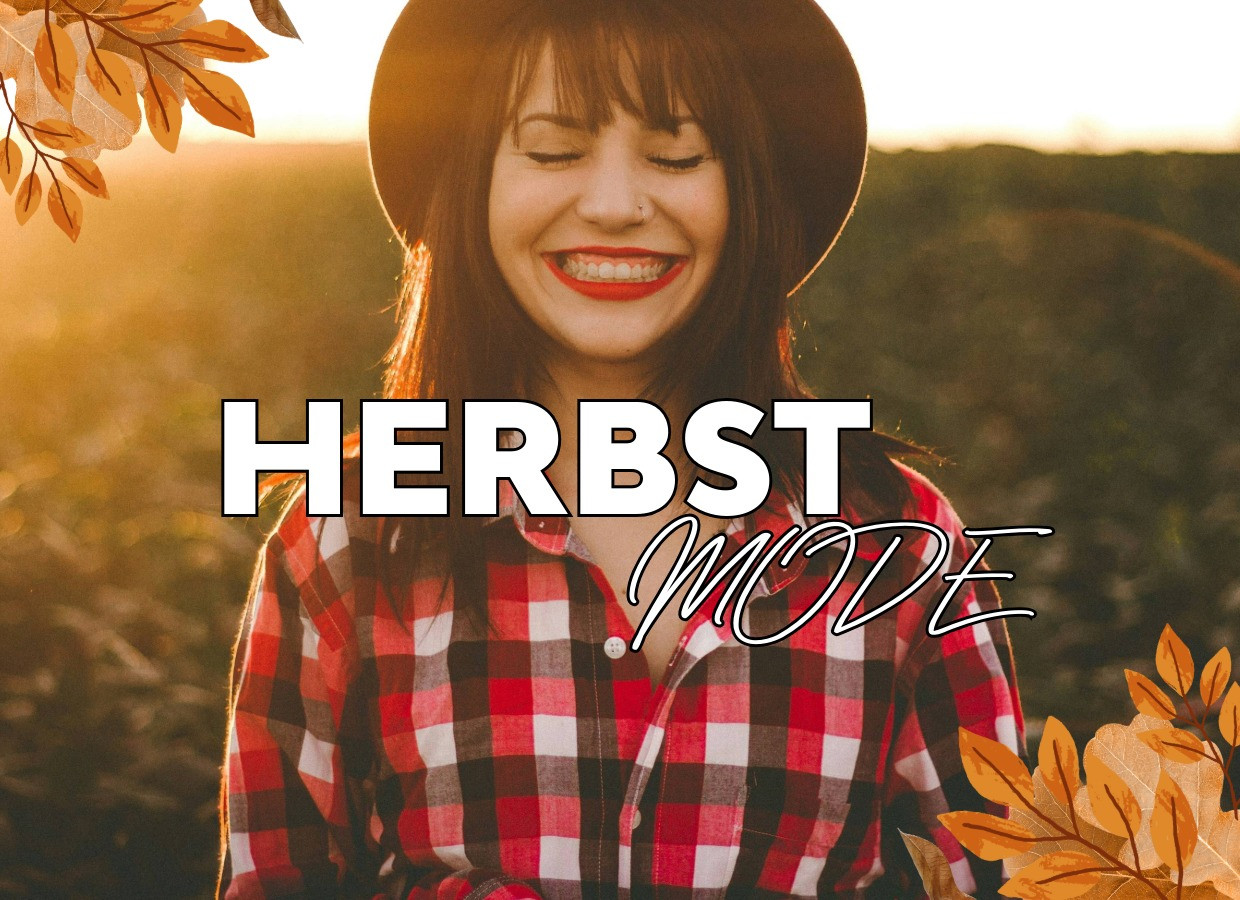 Banner mit der Aufschrift Herbstmode