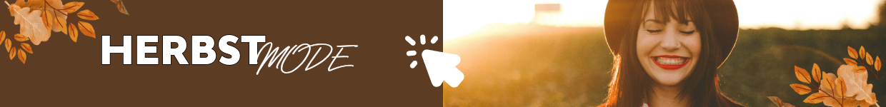 Banner mit der Aufschrift Herbst Mode