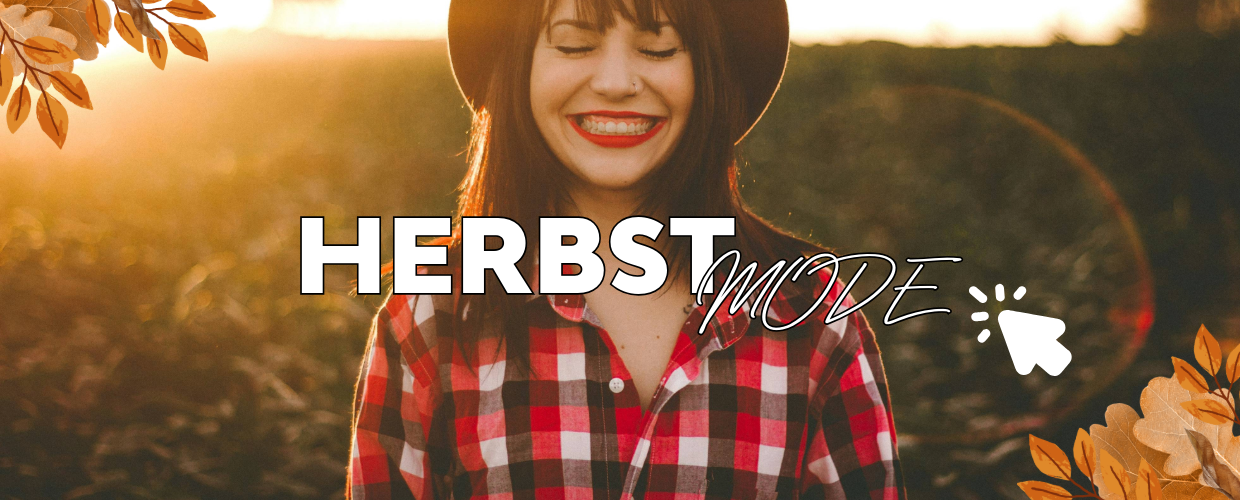 Banner mit der Aufschrift Herbst Mode