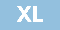 Banner mit den Buchstaben XL
