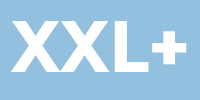 Banner mit den Buchstaben XXL+