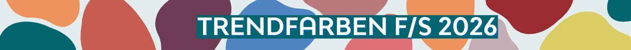 Banner mit der Aufschrift Trendfarben 2026