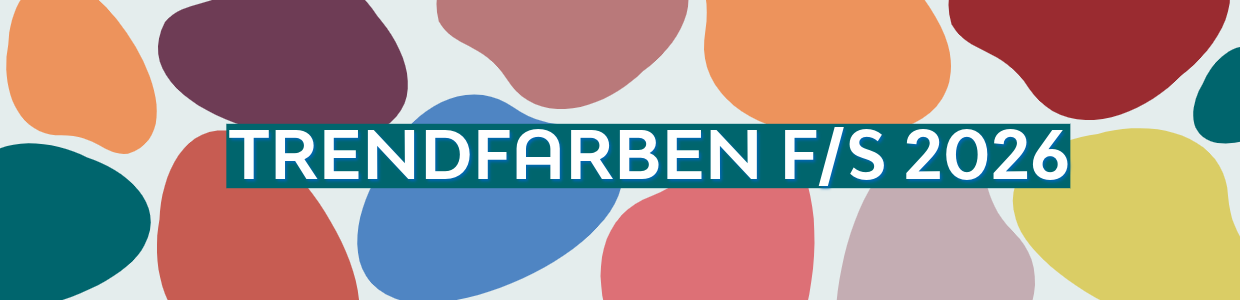 Banner mit der Aufschrift Trendfarben 2026