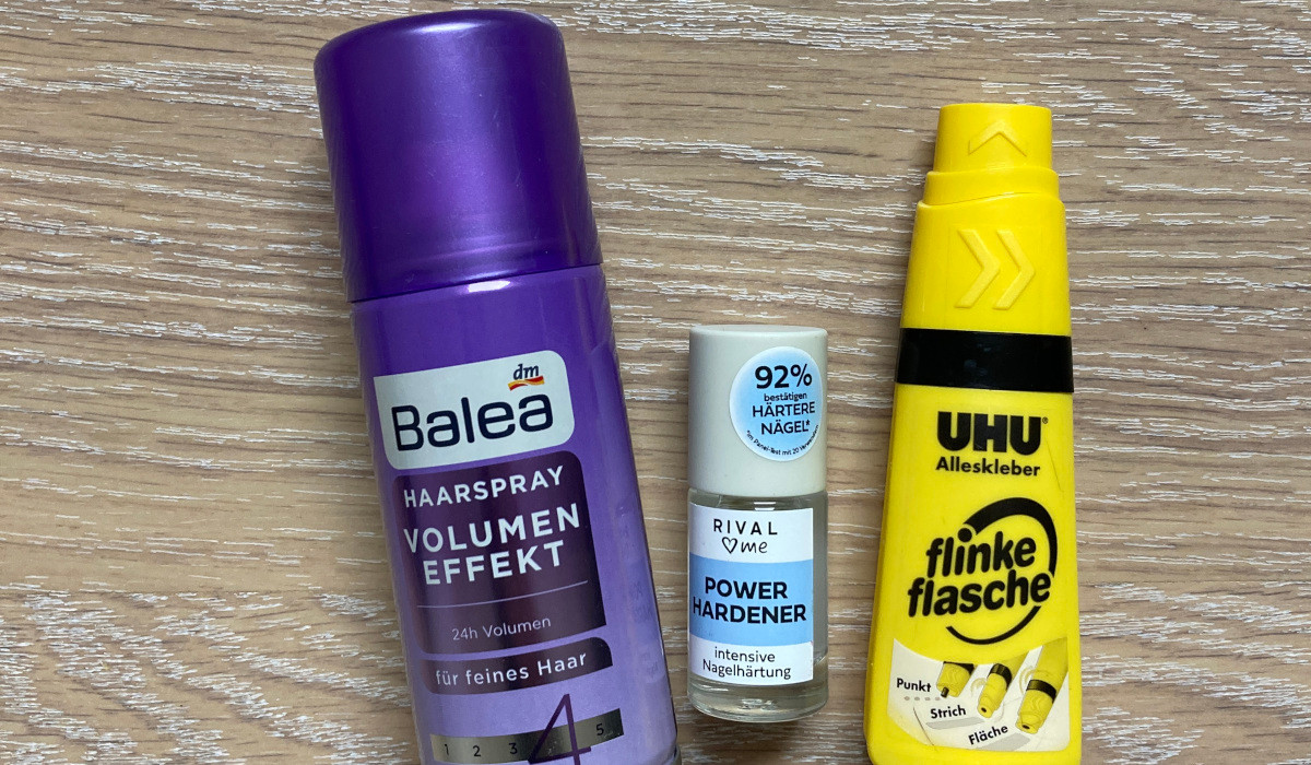 Haarspray, Nagellack, Bastelkleber