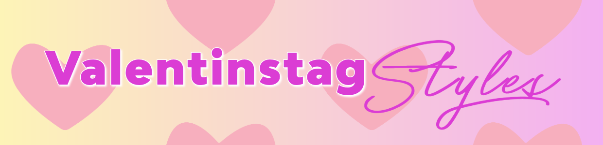 Banner mit der Aufschrift Valentinstag Styles